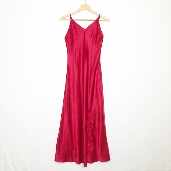 Cabernet Sleepwear red satin maxi slip dress❤️ - Picture 9 of 9